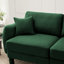 Canapé modulaire convertible en tissu à 3 boucles avec structure en bois robuste en forme de coquillage et pieds cylindriques distinctifs rembourrés en mousse dense pour l'assise-339589032