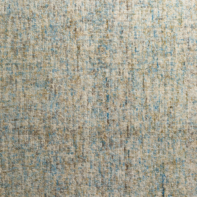 Chambray Elegance Hand-Tufted Wool Rug in Ivory and Light Blue, 9' x 13'