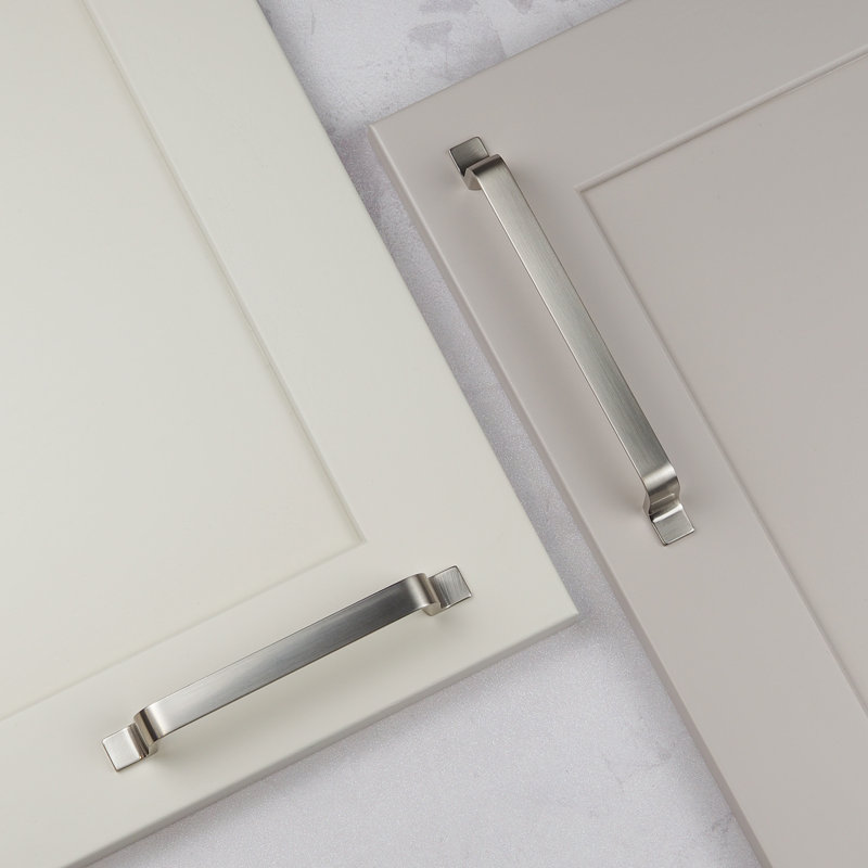 Strap Style Bar Handles in Multiple Finishes, Brushed Nickel, 160mm