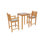 Outdoor 3 - Piece Teak Bistro Set with Cushions