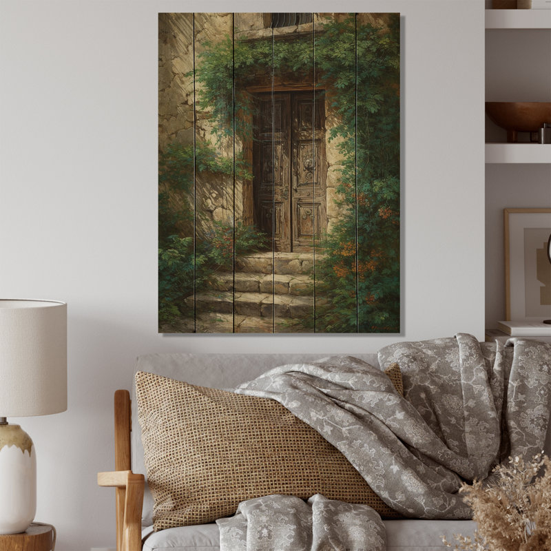 «Brown's Green Nature Front Greeting I» sur bois, H 20 po x l 10 po x P 0,78 po
