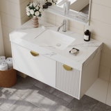 35.4" Single Bathroom Vanity with Top