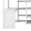 Lit mezzanine simple en bois Heribert avec plusieurs tablettes de rangement et garde-robe-1801687083