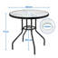 Round Metal Outdoor Dining Table With Umbrella Hole , 69.5cm W x 69.5cm D