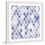 «Blue and White Diamonds», reproduction d'art encadrée-17698120