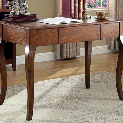 American-style solid wood desk with drawers