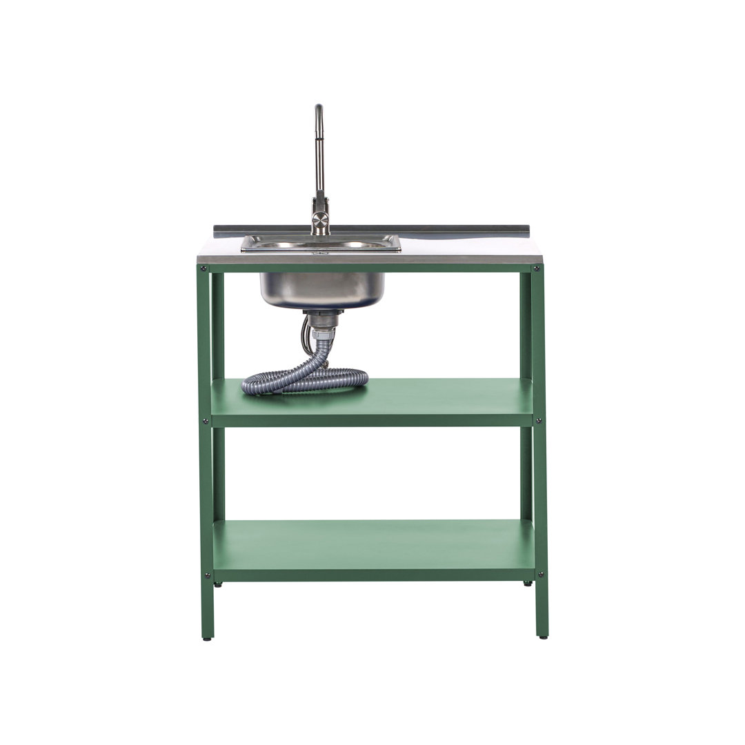 Outdoor Kitchen Island with Sink VILAMA Green