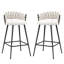 Tabouret de comptoir rembourré avec structure en métal-881554019-881554021
