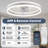20 inch Low Profile Ceiling Fans with Lights and Remote-1326240416