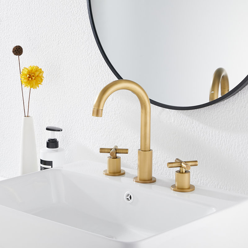 Robinet de salle de bain à large entraxe avec bonde