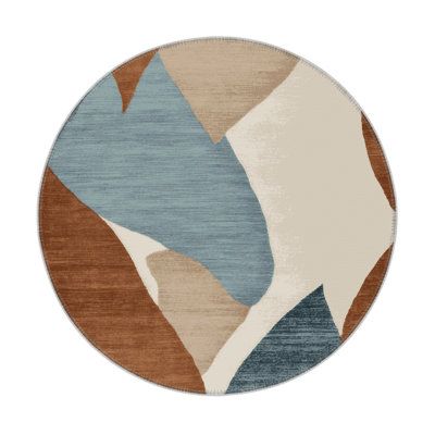 Watercolor Brown Indoor and Outdoor Area Rug