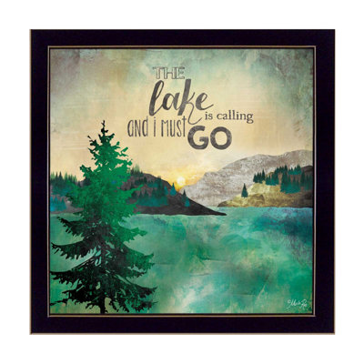 This Lake is Calling Framed Wall Art for Living Room, Home Wall Decor Framed Print By Marla Rae