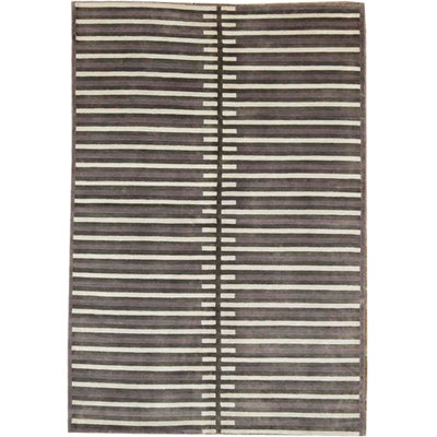 Hand-Knotted High-Quality Gray Area Rug