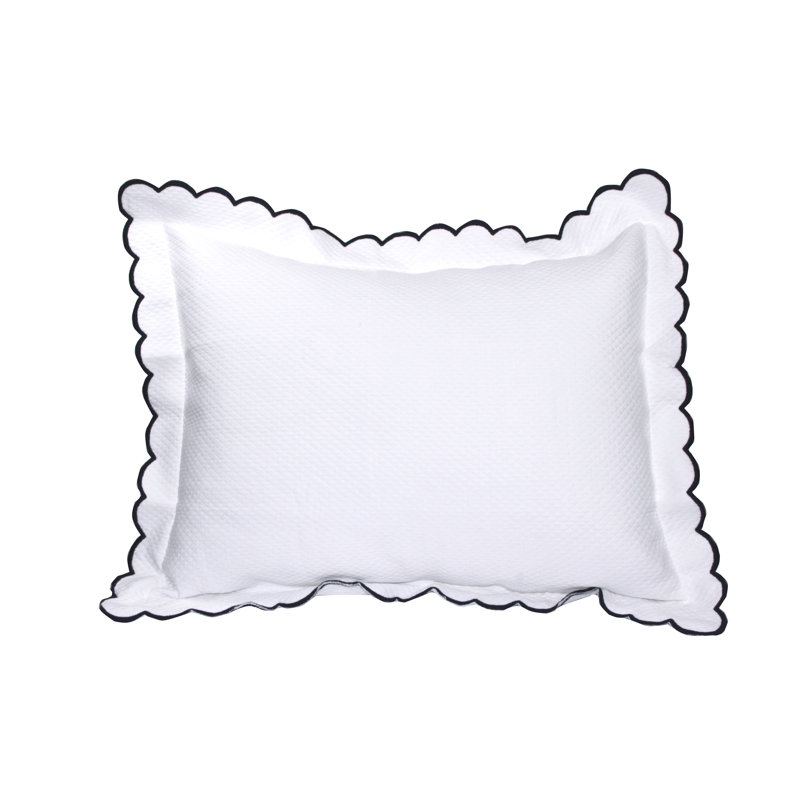 Cotton Sham Set, King, Navy/White