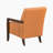 Velsen 26" Mid-Century Modern Accent Chair with Top Grain Leather, Solid Wood Arms, High-Density Foam over Pocket Coils-730864803