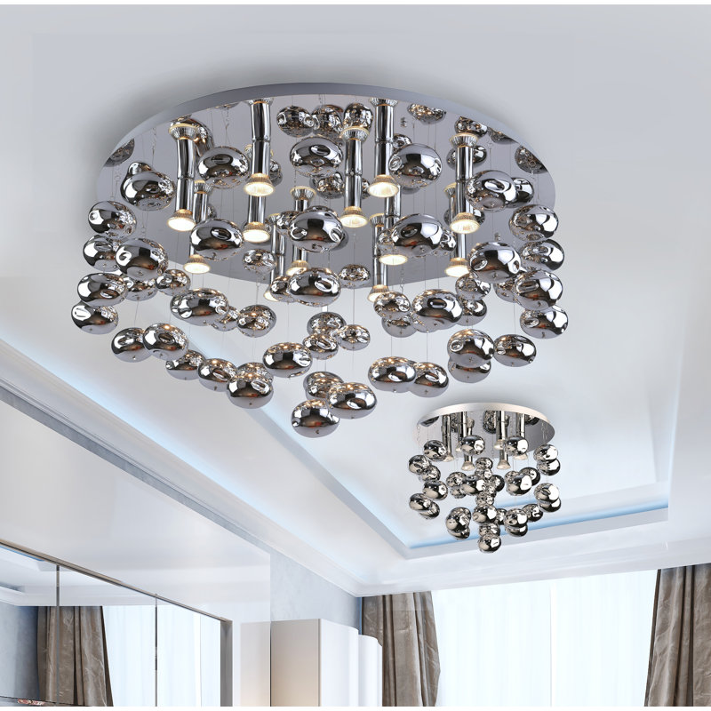 Luvia Flush Mount, Chrome