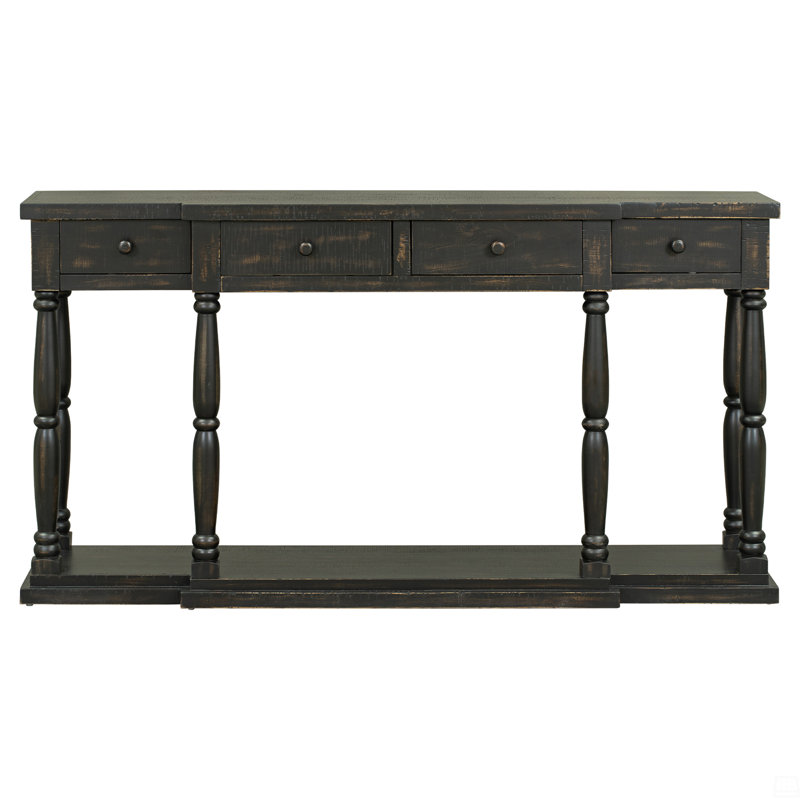Console avec 4 tiroirs de rangement et 1 tablette