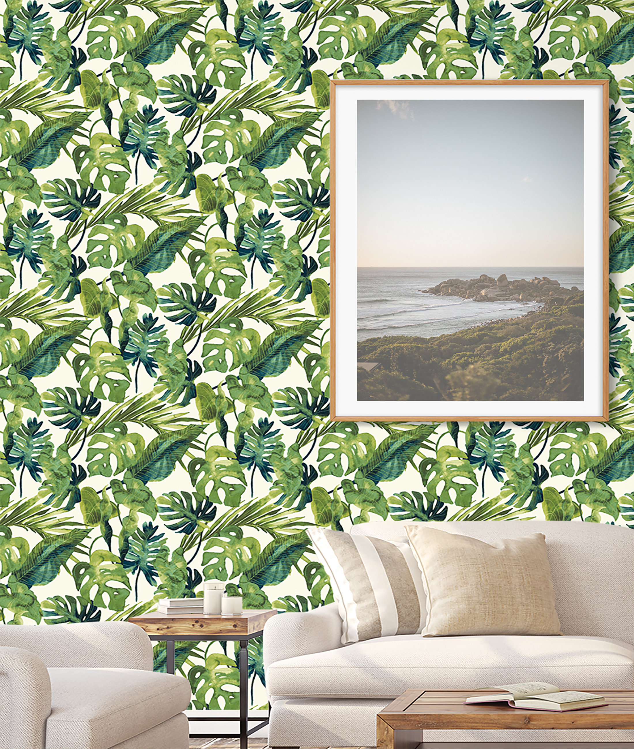 Tommy Bahama Palmiers Aloe Vinyl Peel  Stick Wallpaper Roll Covers 3075  Sq Ft 802802WR  The Home Depot