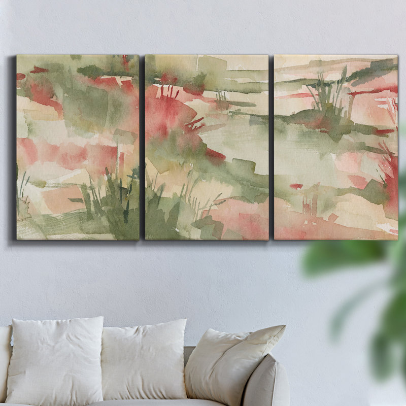 Coastal Inlet IV sur toile, 3 pièces, H 60 po x l 120 po x P 2 po