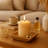 Creative Home Natural Champagne Marble Boat Shaped Candle Holder Tray Accessory Organize Tray Bathroom Countertop Organizer-1029668080-1029668077