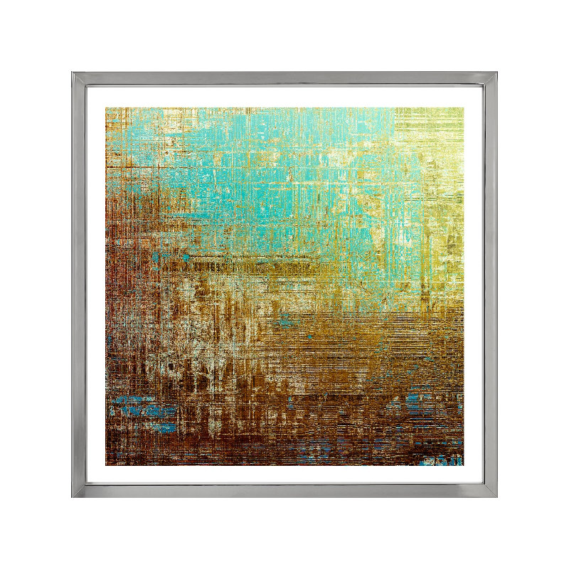 Textured Abstract 4 - Single Picture Frame Print, Aluminium Chrome, 199.136 cm H x 199.136 cm W