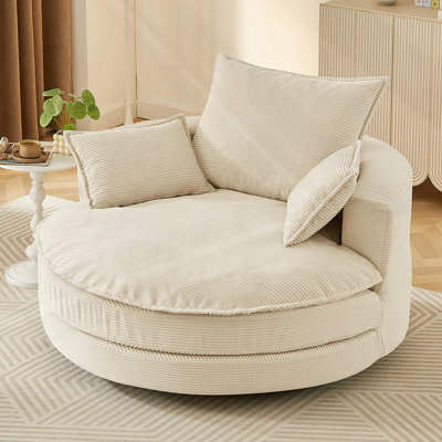 Fauteuil demi-tonneau pivotant
