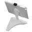 Support à tablette pivotant à 360 degrés M&T Affiche - Support de bureau en plastique ABS blanc, support pour paysage et portrait, étui de protection souple, largeur réglable de 5,43 à 5,51 pouces, facile à transporter