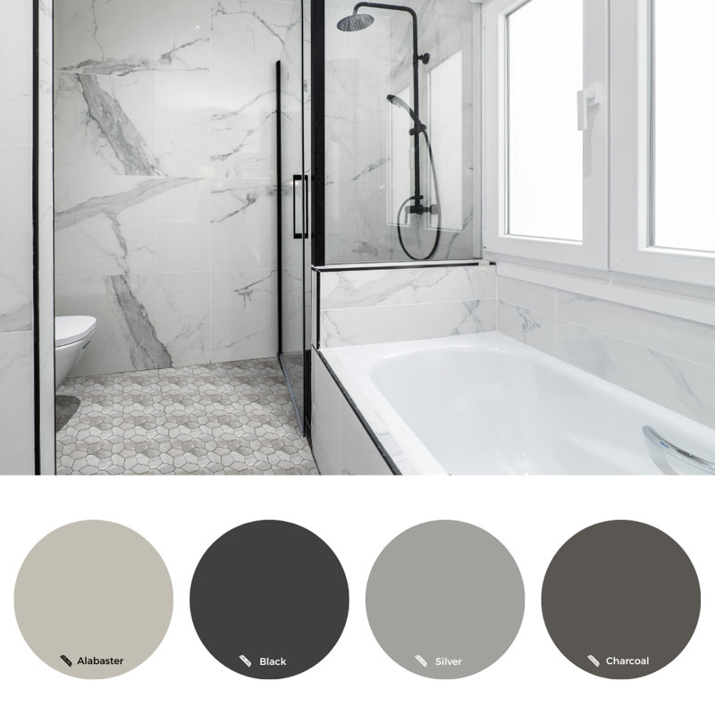 Stately Oasis 14" x 16" Porcelain Novelty Marble Look Wall & Floor Tile, Calacatta