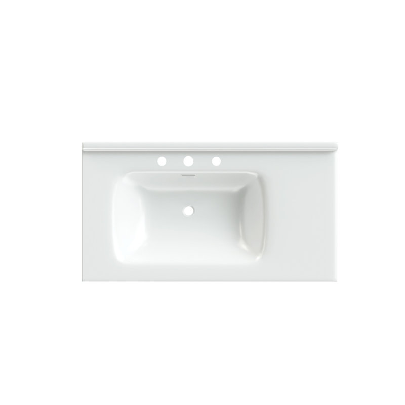 Sinks Rectangular 36 Inch Bathroom Sinks, Modern Rectangular Countertop Bathroom Sinks, Porcelain Ceramic Bathroom Sinks.White, 36''W X 20''D ---Sink Only !!!