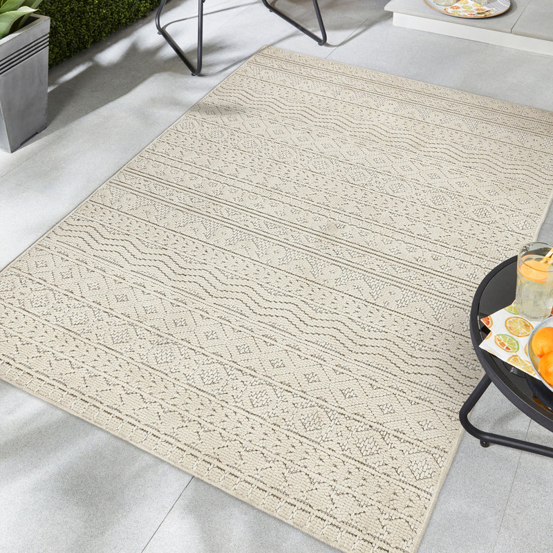 Geometric Flatweave Indoor / Outdoor Area Rug, Rectangle 200 x 290 cm
