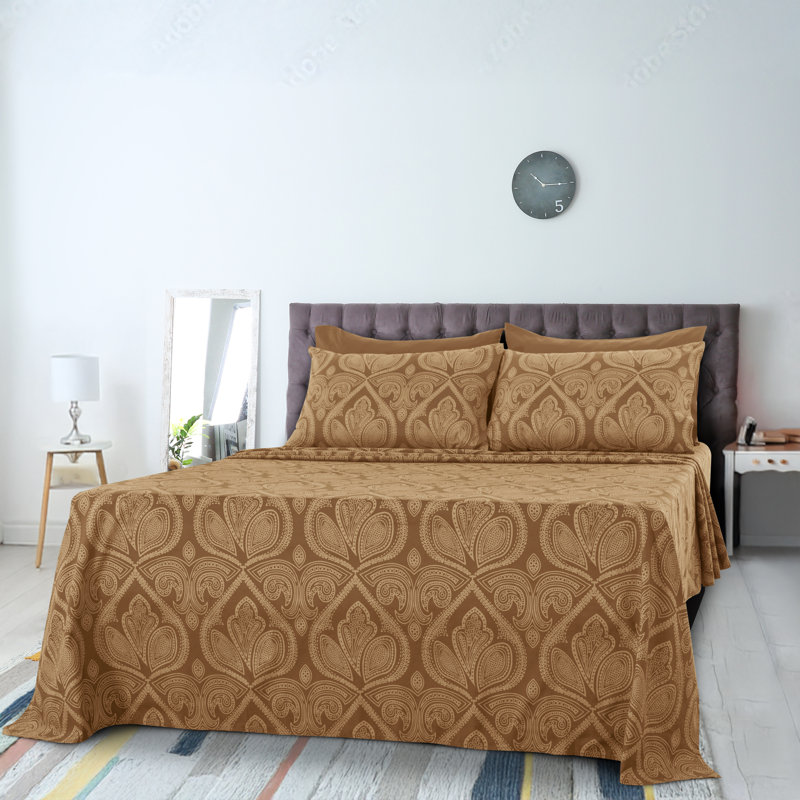 Ensemble de draps en microfibre Lux Hotel, Ensemble de draps pour grand lit + 1 drap-housse +, Chocolat