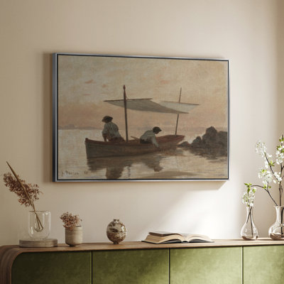 «Vintage Nautical Print», impression encadrée sur toile