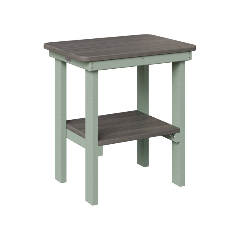 Berlin Gardens Rectangular End Dining Table, Coastal Gray, Seafoam