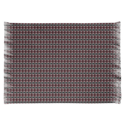 Losanges classiques noir/rouge Tapis décoratif