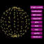 Vidaxl Ball With 192 Leds Warm White 60 Cm Metal