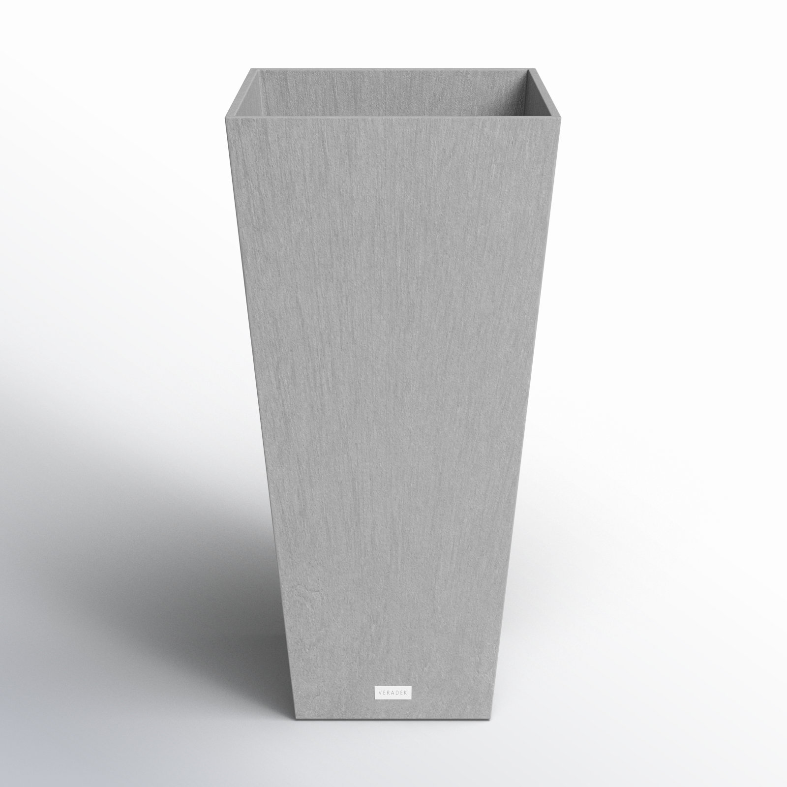 Pure Series 15" Pot Planter, 30" H x 15.25" W x 15.25" D, Charcoal Gray, Set of 1