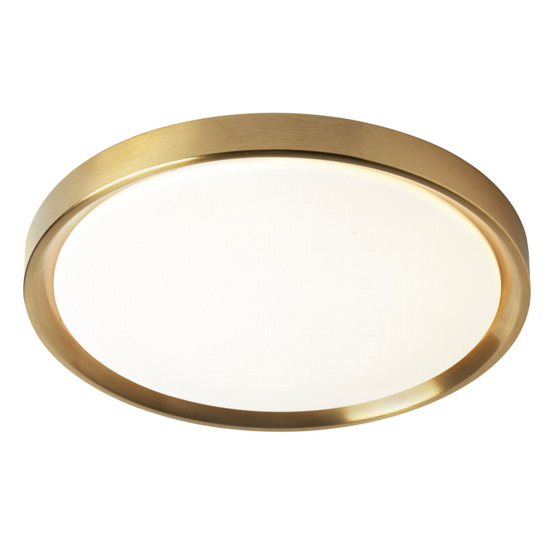 Laboy Acrylic LED Flush Mount, Aged Brass`