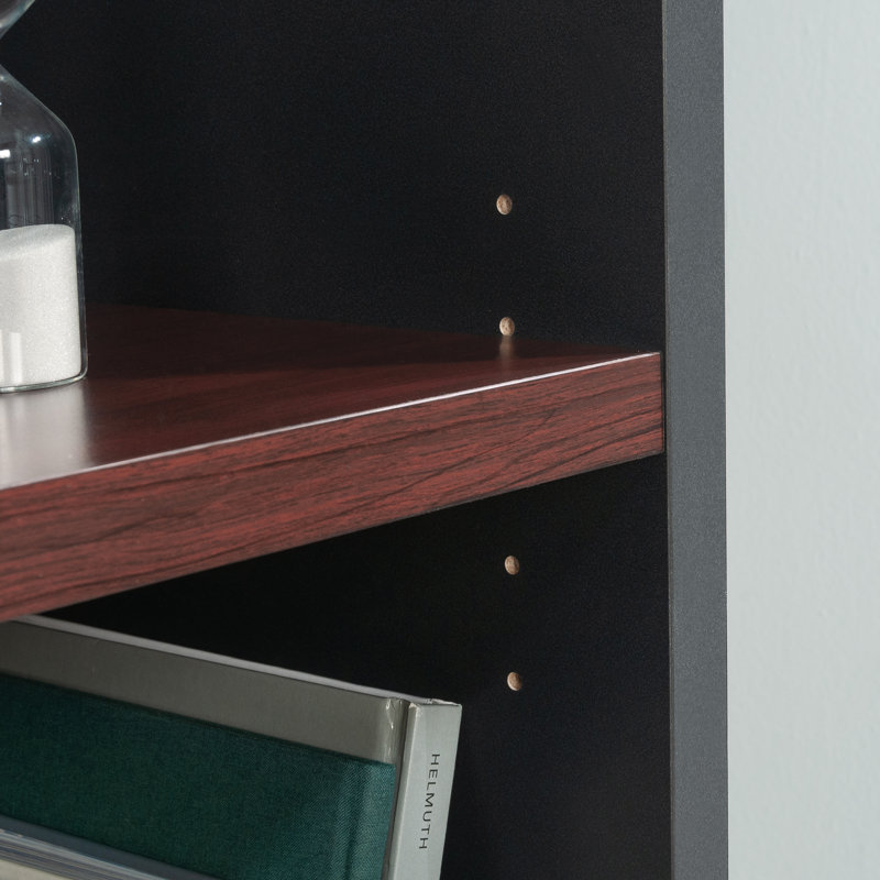 Classic Cherry Adjustable 5-Shelf Library Bookcase