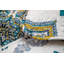 Ensemble de courtepointe réversible 3 pièces Southshore Fine Linens Infinity Blue Full/Queen, avec médaillon brodé, comprenant 1 courtepointe surdimensionnée et 2 taies d'oreiller standard, en microfibre 110 g/m²-2135750303-2135906763