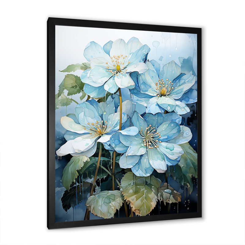 Floral majestueux, art mural jungle, Cadre photo noir simple, H 32 po x l 16 po x P 1 po