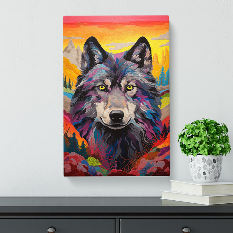 Wolf Colour Field No.2 - Print, 76cm H x 50cm W x 3cm D