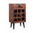 Solid Wood Wine Bottle Rack Brown