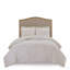Ensemble d'édredon 3 pièces en coton et chenille capitonné blanc cassé-127671066