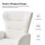 Fauteuil de direction à oreilles simple en chenille Caden-2097485776