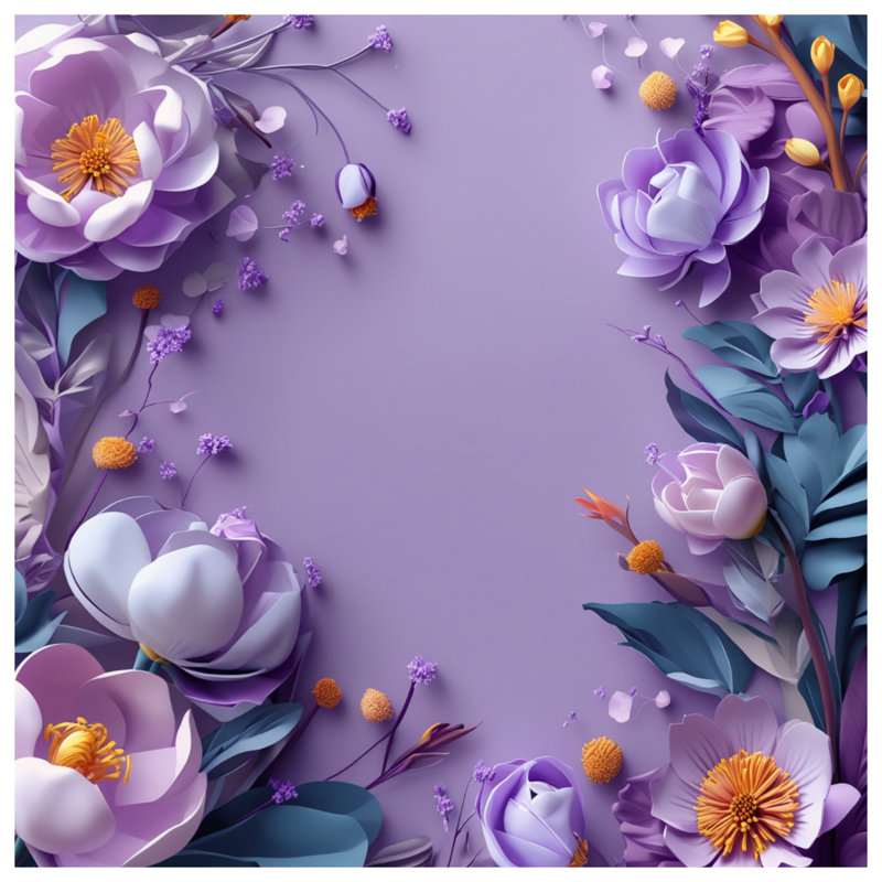 Tapis de bain mauve à motif floral, 34in W x 21in L