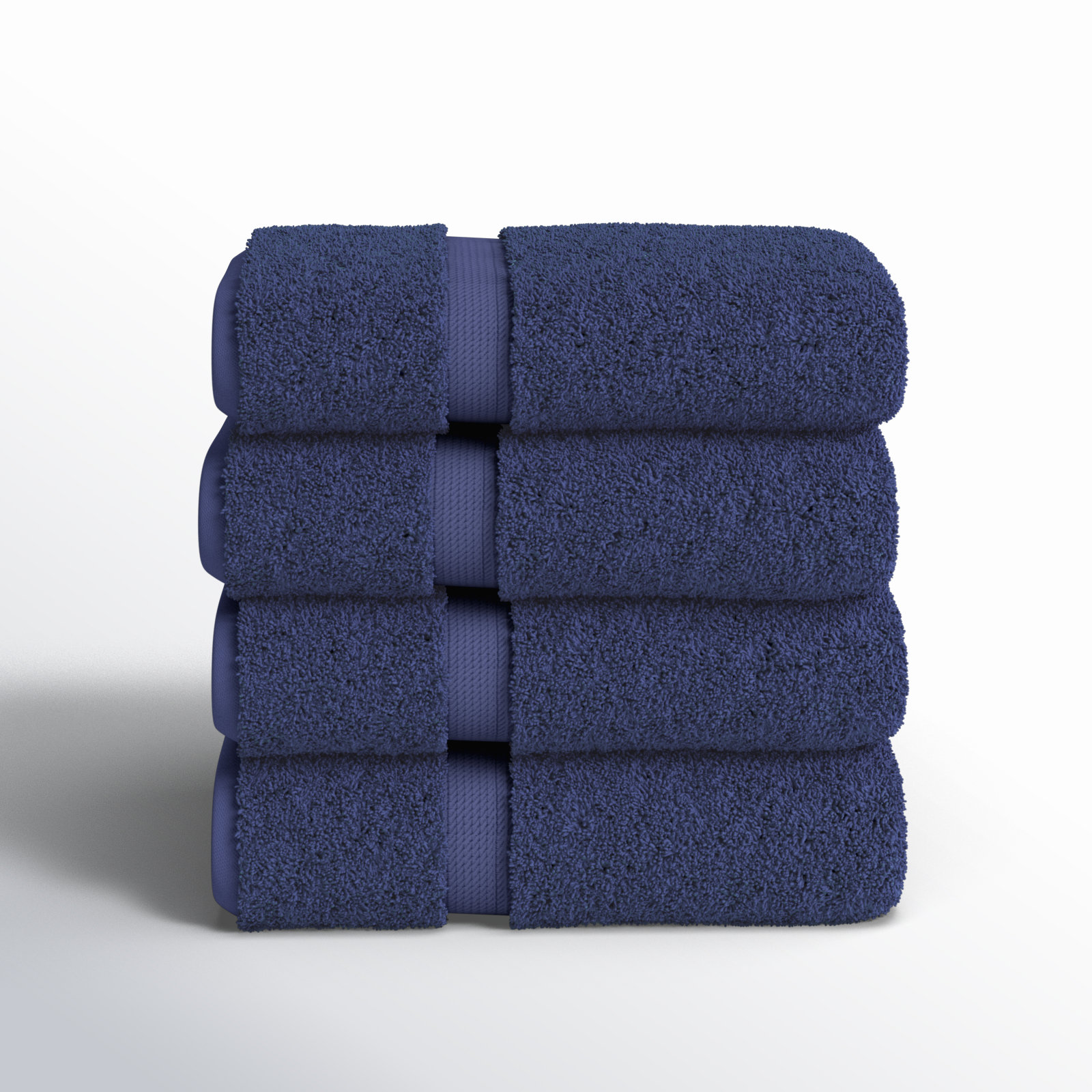 Egyptian Cotton Hand Towels, Navy Blue