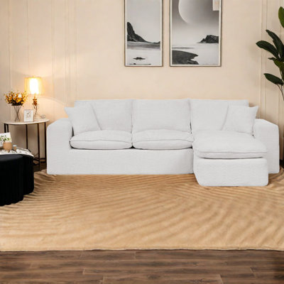 Grand canapé modulaire moderne avec repose-pieds et repose-pieds confortable