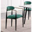Ensemble de chaises rembourrées en tissu vert 2 pièces Modern Contemporary-1114123682