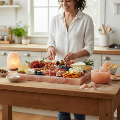 Accessoire de buffet pour assiettes en sel Black Tai Salt Co