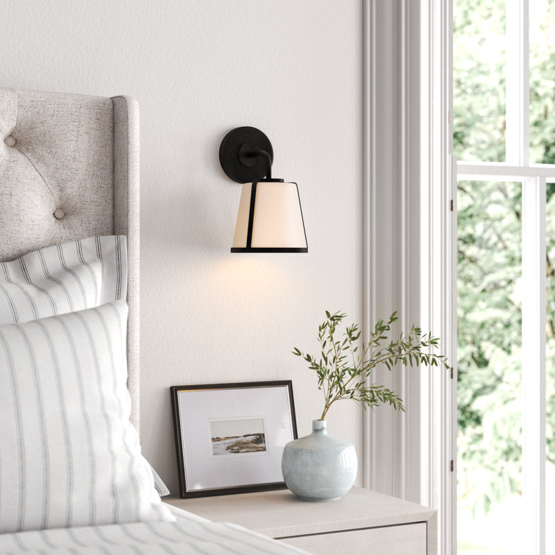 Marietta 1 Light Antique Gold Wall Mount, Black